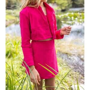 NEW PEIXOTO kids' amara cropped cord jacket in crushed berry